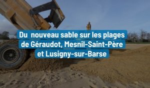 Du nouveau sable pour les plages de Géraudot, Mesnil-Saint-Père et Lusigny-sur-Barse