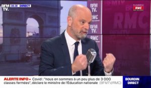 Jean-Michel Blanquer évoque "610 signalements sur le dernier trimestre" d'atteintes aux principes de la laïcité dans les écoles, collèges et lycées
