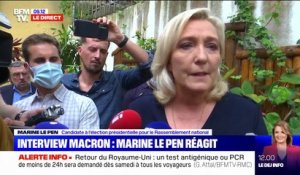 Marine Le Pen: "Quand on est président de la République, être obligé d'apprendre à aimer les Français, ça veut tout dire (...) Le mépris dont il a fait preuve était le fond de sa pensée"