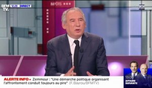 François Bayrou (@bayrou) sur Éric Zemmour: "Une démarche politique organisant l'affrontement a toujours conduit au pire"