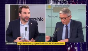 Emmanuel Macron sur TF1 : "C'est insupportable, il faut qu'il se déclare candidat et qu'il vienne se confronter", fustige Ugo Bernalicis (LFI)