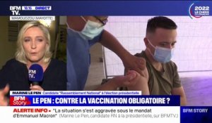 Marine Le Pen reste opposée à la vaccination obligatoire: "C'est contraire à tous les principes qui fondent notre politique de santé"