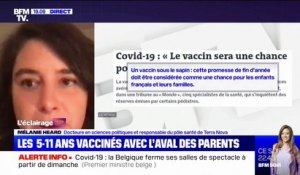 Vaccination des 5-11 ans: pour Mélanie Heard, "c'est une grande chance pour les enfants"