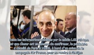 Eric Zemmour - son départ surprise en Côte d'Ivoire pour les fêtes