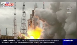 James Webb: les images du décollage de la fusée Ariane 5 depuis Kourou