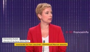 Petite phrase de Macron, masques et purificateurs, Taubira : le "8h30 franceinfo" de Clémentine Autain