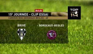 TOP 14 - Essai de Cameron WOKI (UBB) - CA Brive - Union Bordeaux-Bègles - J15 - Saison 2021/2022