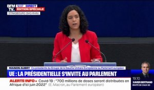 Manon Aubry à Emmanuel Macron: "La présidence française de l'UE ne devrait pas être un marchepied électoral"