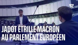 Jadot étrille Macron sur le climat, le Président lui répond au Parlement européen