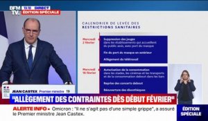 Jean Castex annonce un allègement des restrictions "en deux étapes" qui interviendront "le 2 et le 16 février"