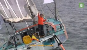 Denis Van Weynbergh en mer avant la Vendée Arctique