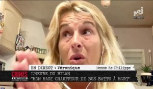L'émotion et les larmes de la femme du chauffeur de bus tué à Bayonne hier soir pour le dernier prime  en direct de "Crimes" sur NRJ12 - VIDEO