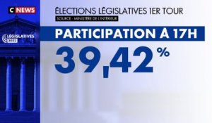 Élections législatives : 39,42% de participation à 17h