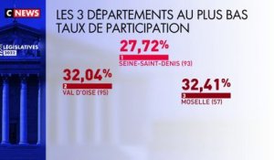 Législatives 2022 : le taux de participation des départements français à 17h