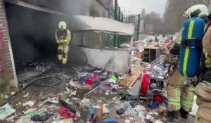 Incendie dans des box garages à Laeken