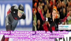 Avec Le Bronze Au 3000 m, Isabelle Weidemann Gagne La Première Médaille Canadienne