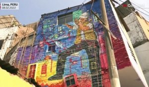Pérou : une peinture monumentale visible dans toute la capitale Lima