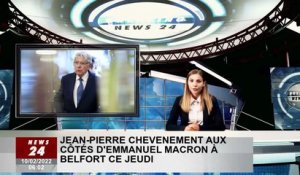 Jean-Pierre Chevènement avec Emmanuel Macron ce jeudi à Belfort