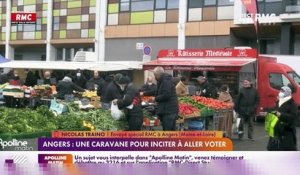 RMC chez vous : Une caravane pour inciter à aller voter à Angers - 21/02