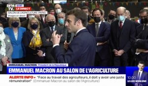 Emmanuel Macron: "Face au travail des agriculteurs, il doit y avoir une juste rémunération"