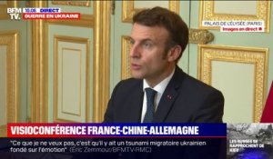 Guerre en Ukraine: Emmanuel Macron débute une visioconférence avec le président chinois et le chancelier allemand