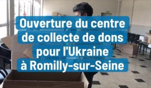 Ouverture du centre de collecte de dons pour l'Ukraine à Romilly-sur-Seine