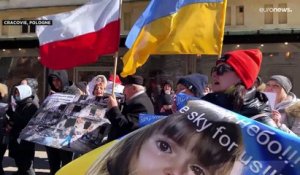 Pologne : Cracovie, théâtre de manifestations de réfugiés ukrainiens