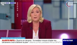 Marine Le Pen sur la guerre en Ukraine: "Le meilleur moyen d'aider les Ukrainiens, c'est d'obtenir la paix"