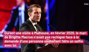 Emmanuel Macron très en colère à cause d'un selfie avec une femme portant le niqab.