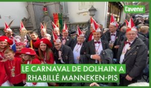 Le carnaval de Dolhain a rhabillé le Manneken-Pis de Bruxelles