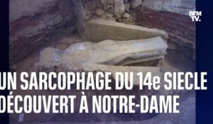 Un sarcophage en plomb du XIVe siècle a été découvert sous la nef de Notre-Dame de Paris