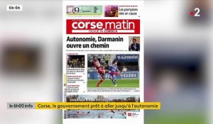 Corse : Gérald Darmanin brise un tabou et affirme pour la première fois, que le gouvernement pourrait proposer "l'autonomie" mais "le retour au calme est une condition sine qua non"
