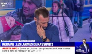 Quelques heures après son retour d'Ukraine, Mathieu Kassovitz fond en larmes en évoquant la situation des réfugiés