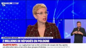 Clémentine Autain souhaite que la France accueille des réfugiés ukrainiens: "On en est capables de cet élan de solidarité"