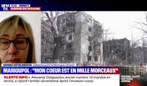 L'émotion d'une habitante de Marioupol ayant fui sa ville dévastée par les bombes
