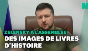 Zelensky compare Marioupol aux ruines de Verdun devant les élus français