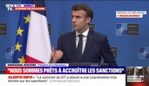 Emmanuel Macron sur la Russie: "Nous sommes prêts à accroître ces sanctions à chaque fois que cela sera nécessaire