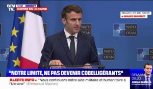 Emmanuel Macron sur la fourniture d'armes à l'Ukraine: "Il y a une limite, qui est de ne pas devenir cobelligérants"