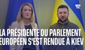 Roberta Metsola, présidente du Parlement européen, a rencontré Volodymyr Zelensky à Kiev