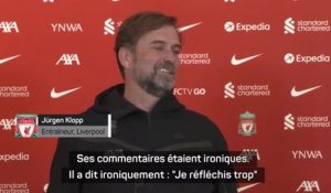 32e j. - Guardiola pense trop ? Pour Klopp, "ses commentaires étaient ironiques"