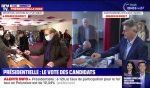 Présidentielle: Fabien Roussel vote à Saint-Amand-les-Eaux dans le Nord