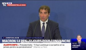 Christian Jacob, président des Républicains: "Aucune voix ne peut se porter sur Marine Le Pen"