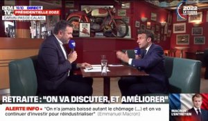 Emmanuel Macron: "Je veux porter la retraite minimale, pour quelqu'un qui a sa carrière complète, à 1100 euros"
