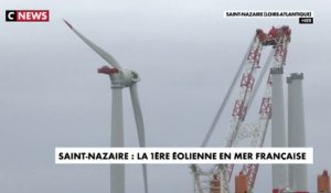 La première éolienne en mer française fait surface à Saint-Nazaire