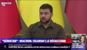 Ukraine: le président Zelensky se dit "blessé" par le refus d'Emmanuel Macron d'employer le terme de "génocide"
