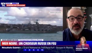 Guerre en Ukraine: le croiseur Moskva, navire amiral de la flotte russe, en feu