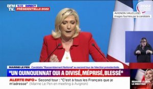 Marine Le Pen dénonce le quinquennat d'Emmanuel Macron qui a "divisé, méprisé, blessé et erré"