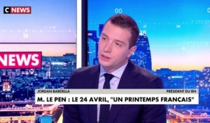 Jordan Bardella : «La réélection d'Emmanuel Macron serait un chèque en blanc»
