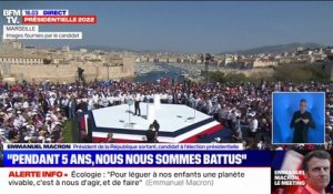 Meeting d'Emmanuel Macron à Marseille: "Nous avons diminué de 12% nos émissions de gaz à effet de serre en cinq ans"