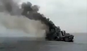 Les images du naufrage du «Moskva», le croiseur russe coulé par l'armée ukrainienne